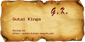 Gutai Kinga névjegykártya