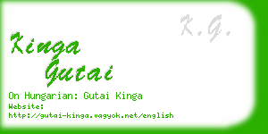 kinga gutai business card